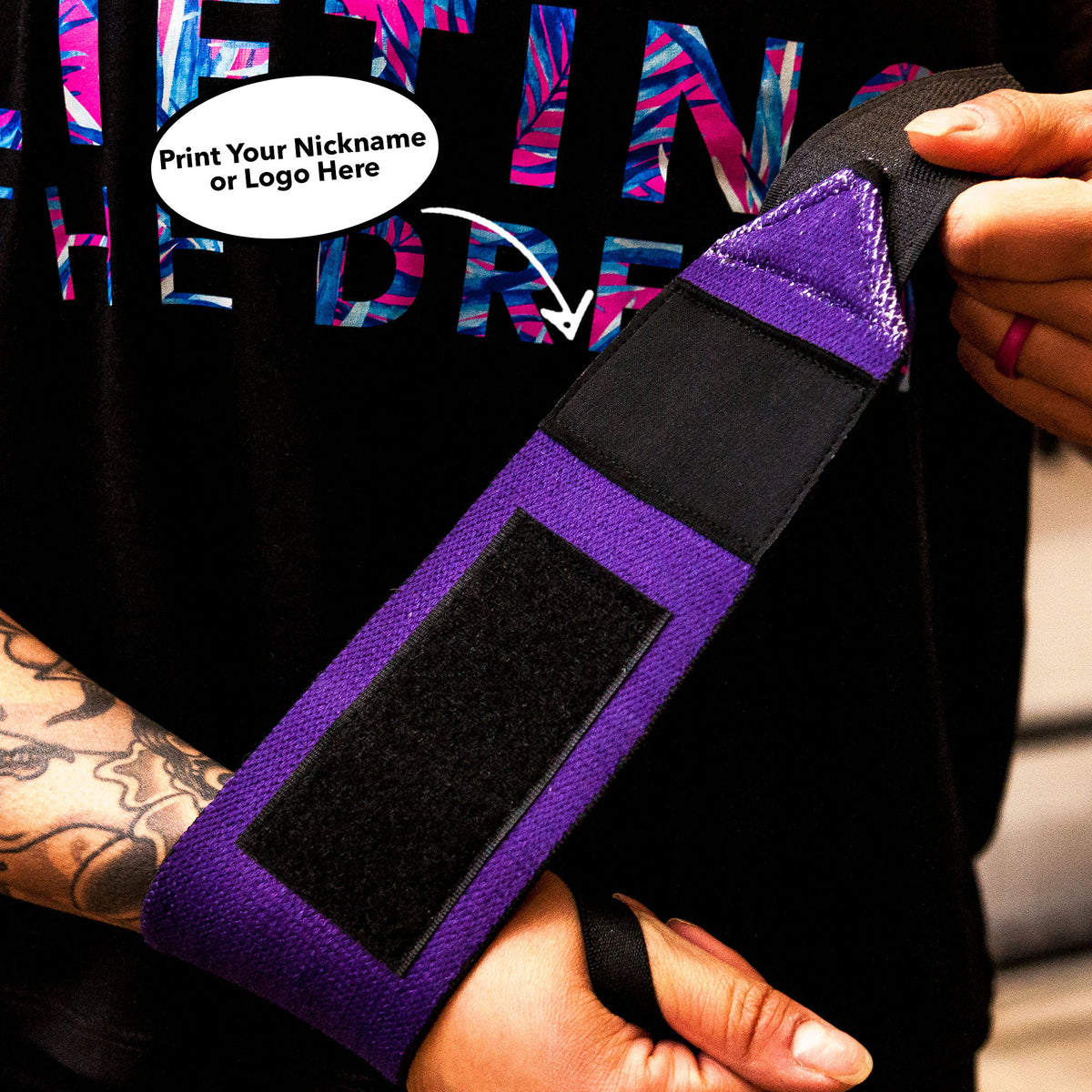 Purple Personalized Wrist Wraps