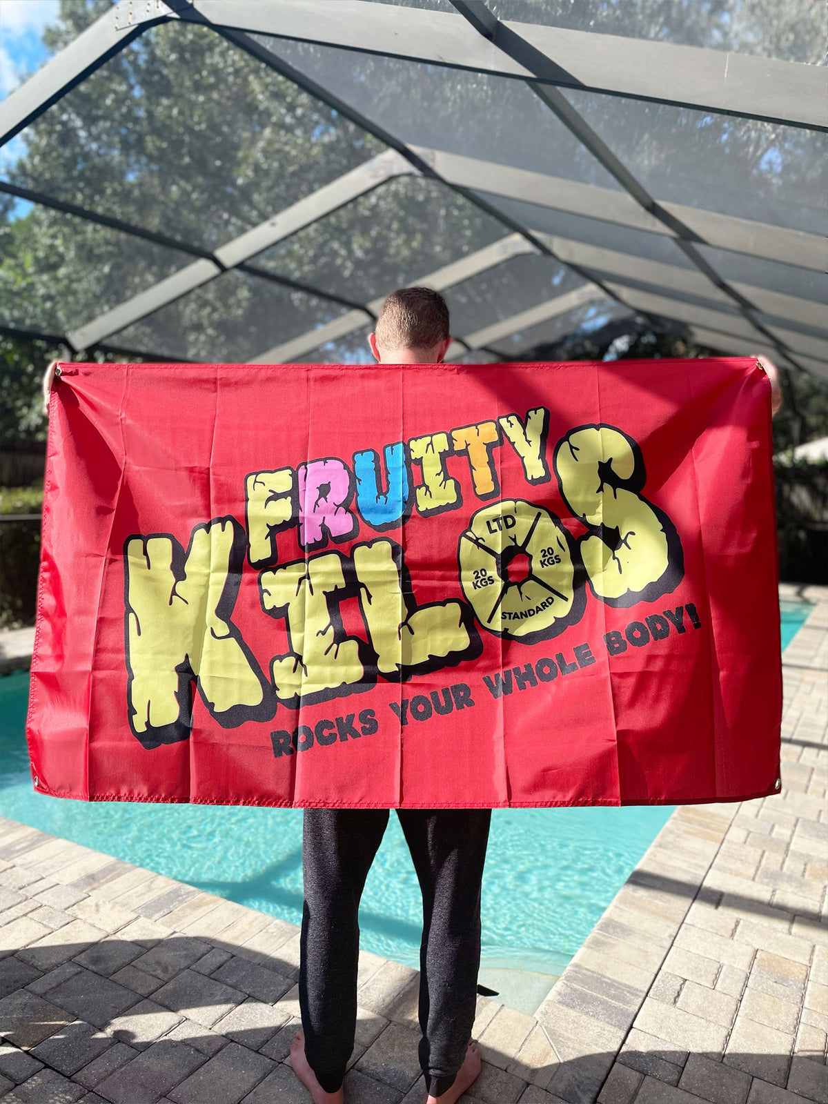 Fruity Kilos Gym Flag