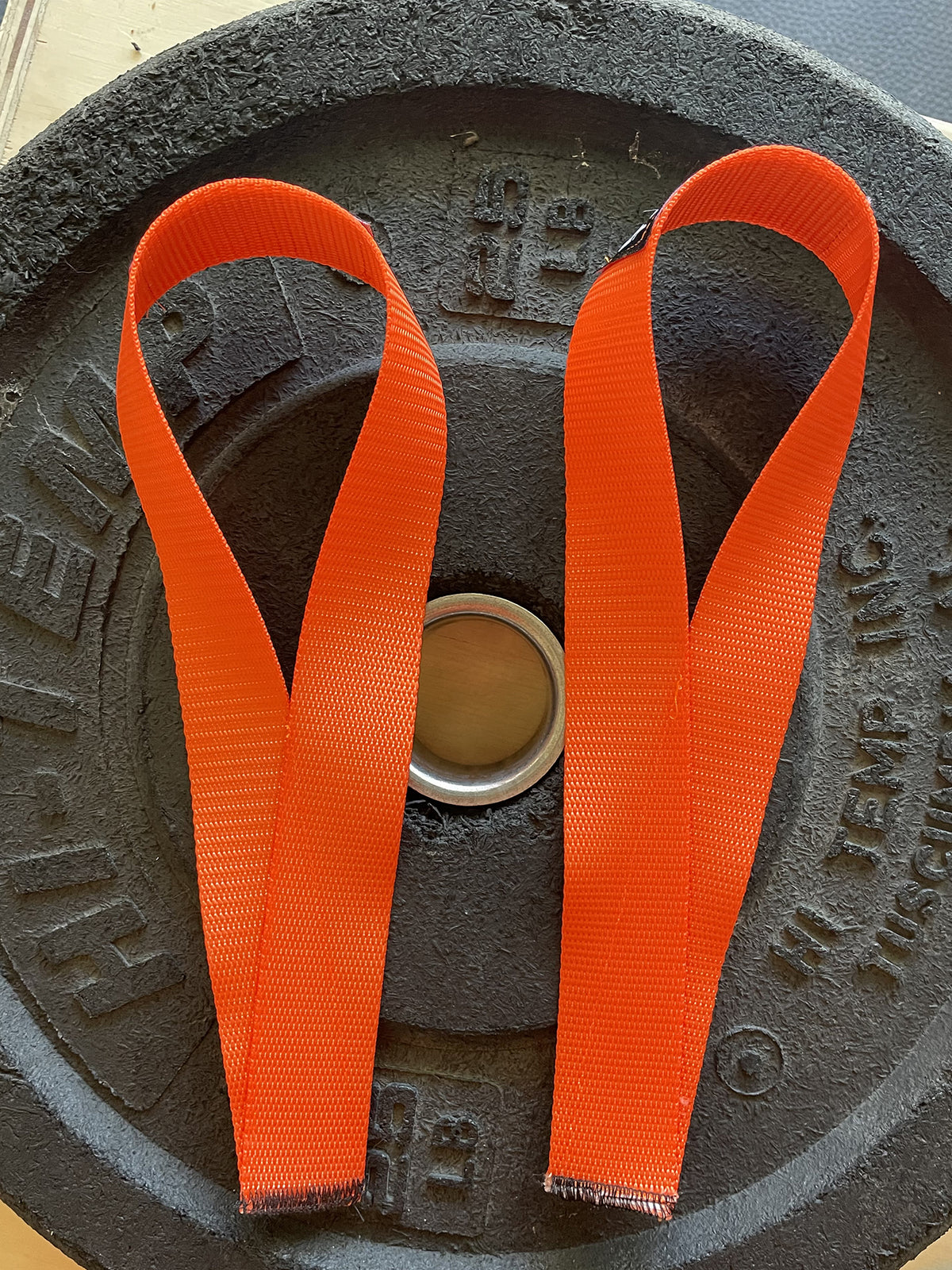 Orange Olympic Lifting Straps for Weightlifting