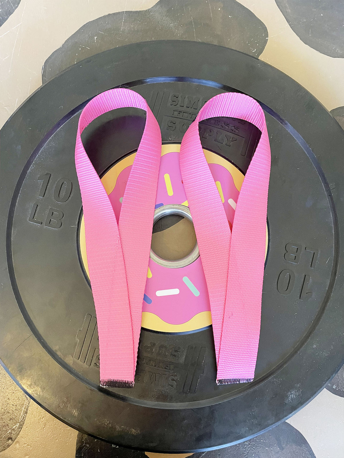 Pink Olympic Lifting Straps for Weightlifting
