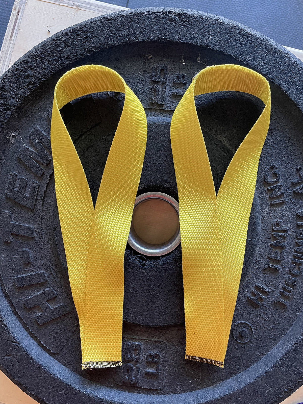 Yellow Olympic Lifting Straps for Weightlifting